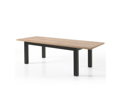 MOUNT - Table avec allonge - 4 pieds massifs 180 cm / 240 cm x 100 cm 