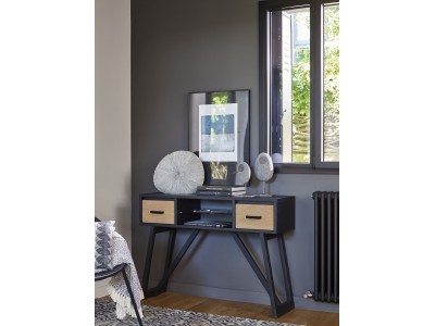 NOMADE - Console 2 tiroirs 1 niche 