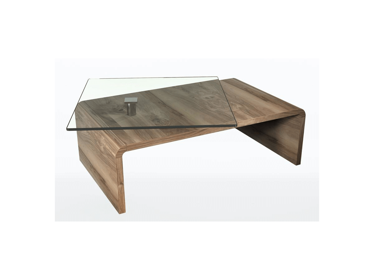 TREVISE - Table basse avec 1 plateau en verre 