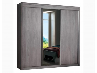 MULTY - Armoire 3 portes coulissantes dont 1 porte miroir 