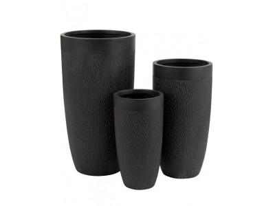 Set 3 Vases Ronds Hauts Argile 