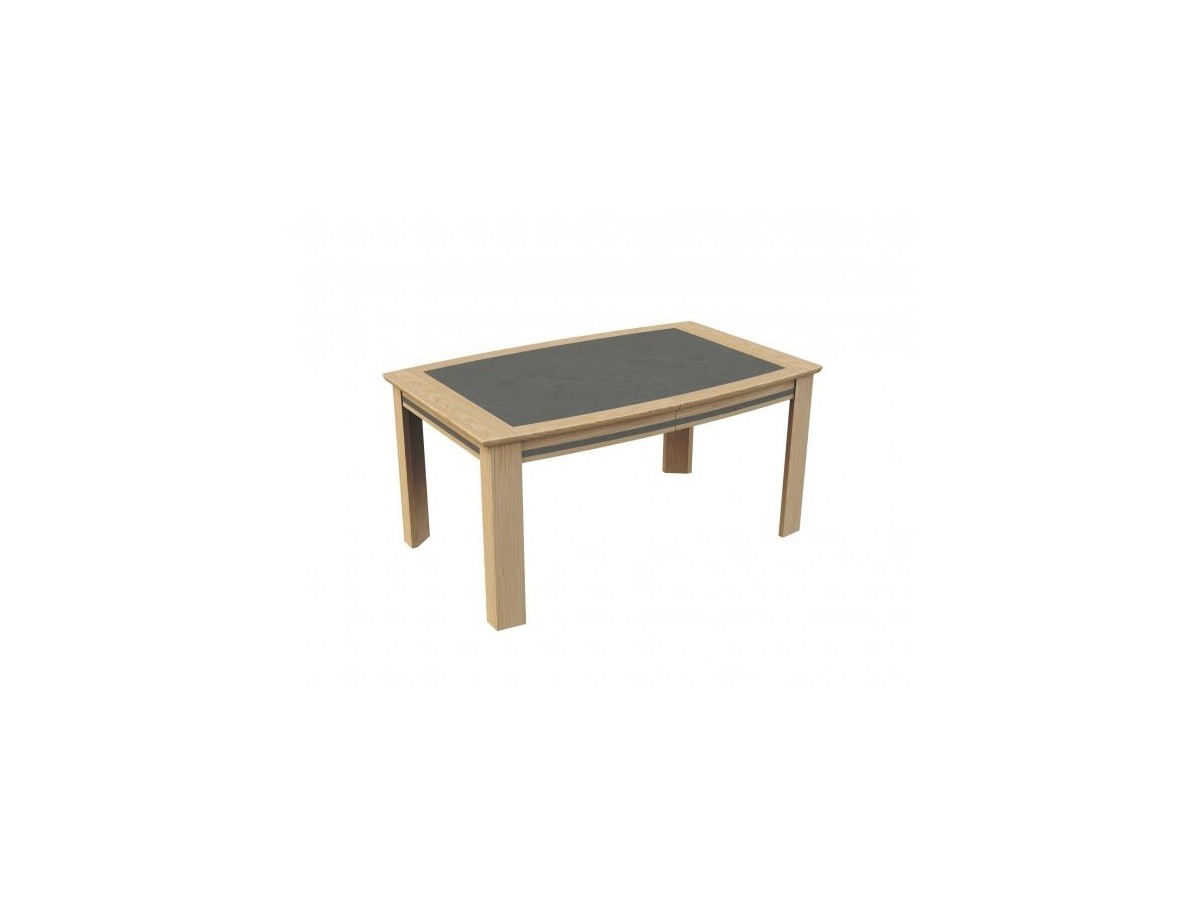 CADIX - Table tonneau extensible plateau céramique 3 finitions 