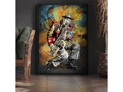 Le Saxophoniste – Tableau pop-art