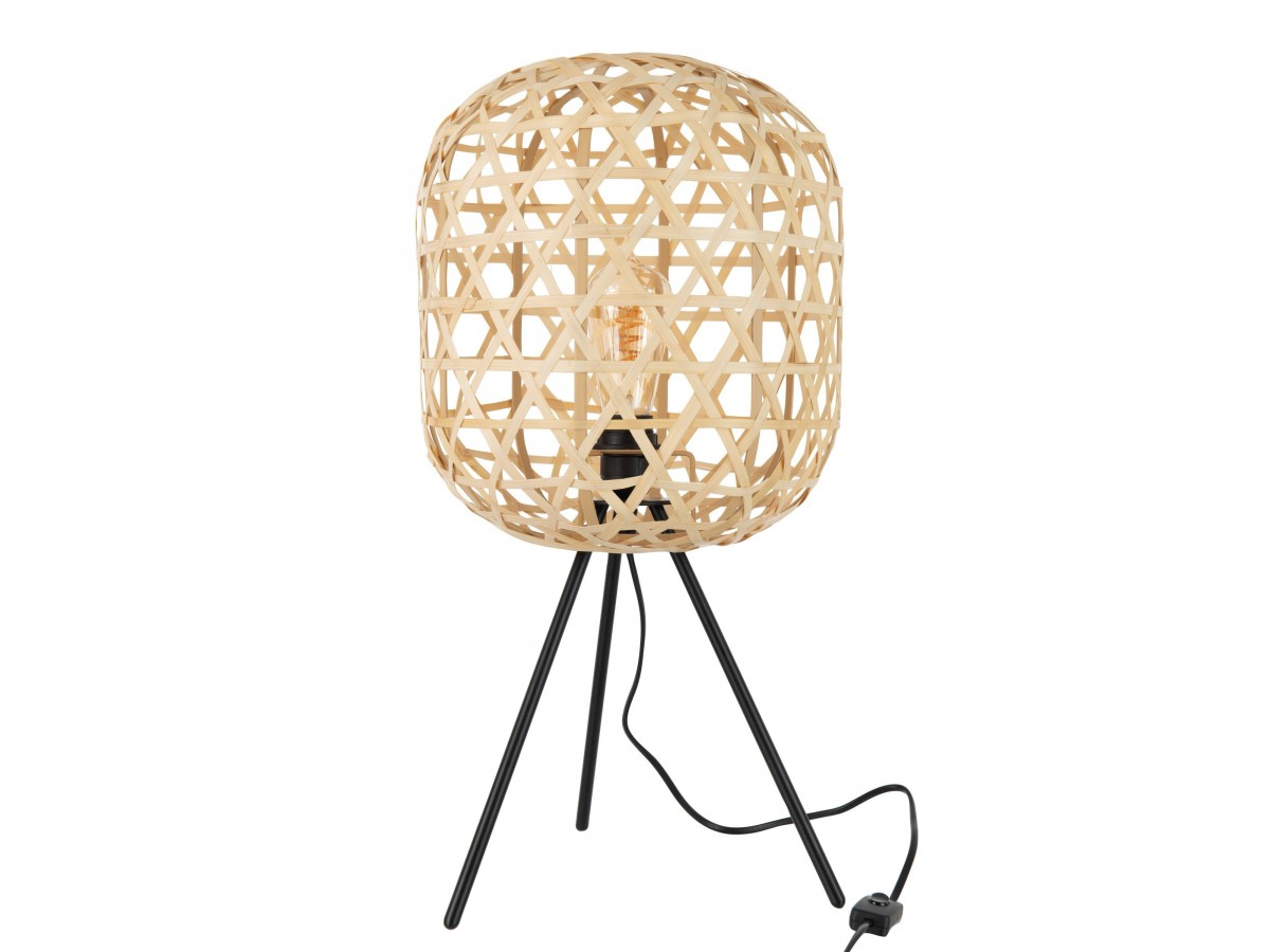 2022 - Lampe Trepied Ronde Bambou 