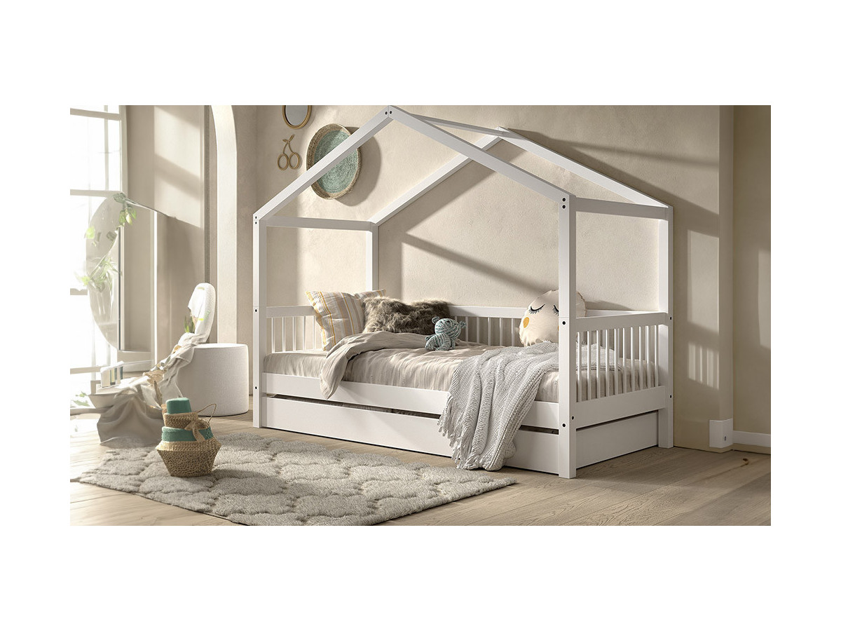 Junior - Lit cabane couchage 90x200  