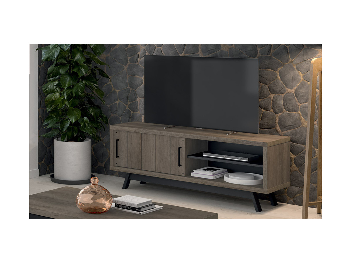 Etna - Meuble TV 1 porte coulissante 1 niche 