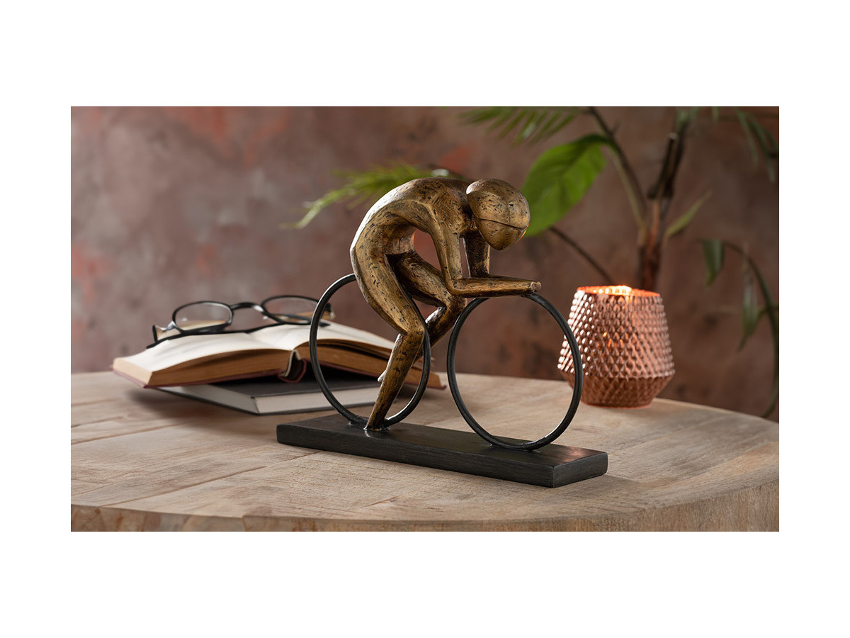 Cycliste - Figurine sur socle 