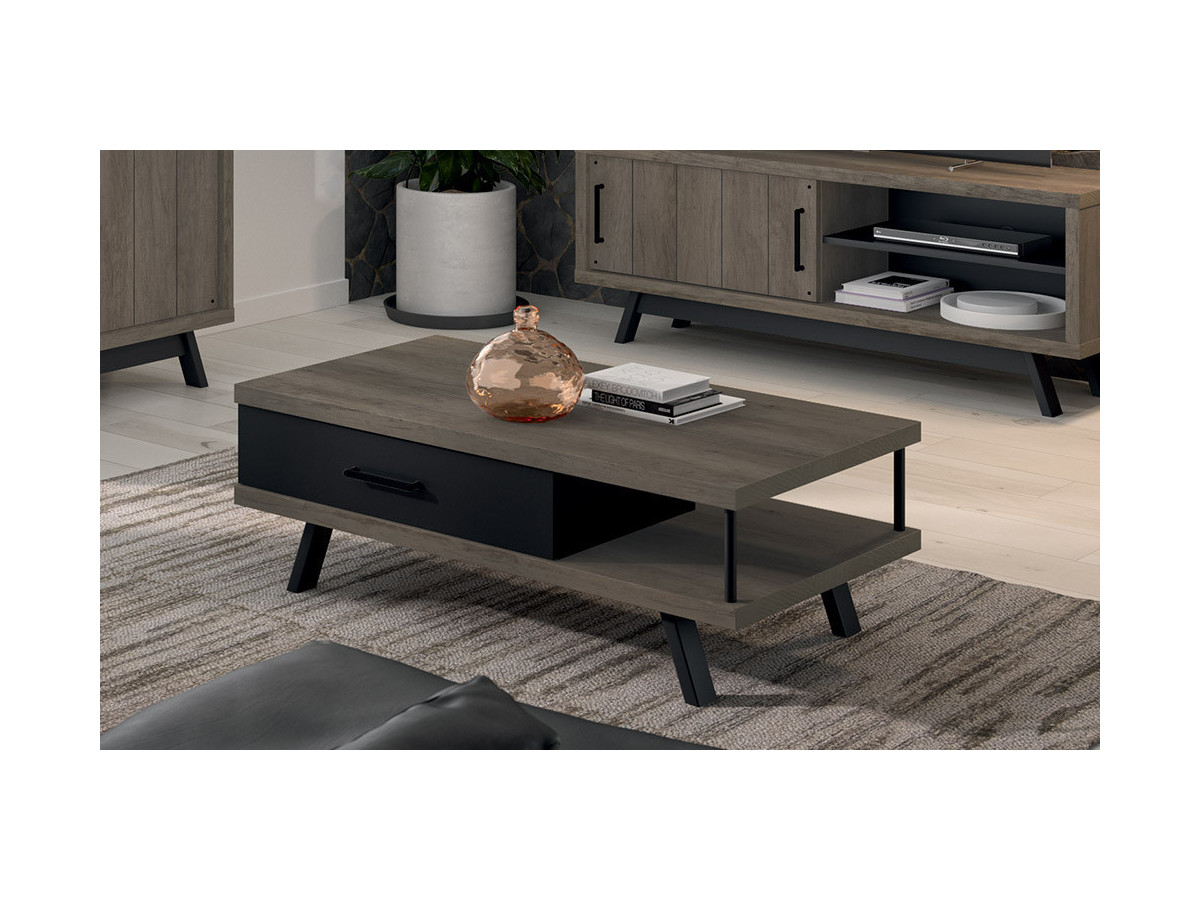 Etna - Table basse 1 tiroir 1 niche 