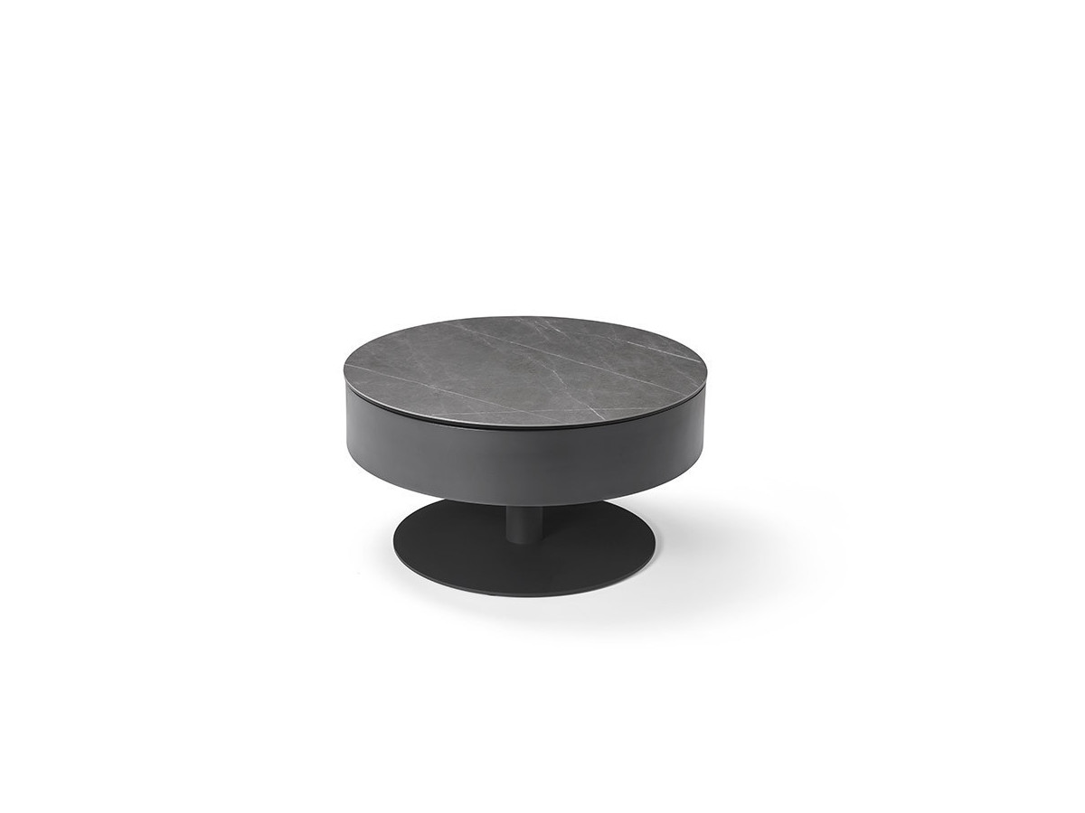 Circle - Table basse ronde avec coffre de rangement 