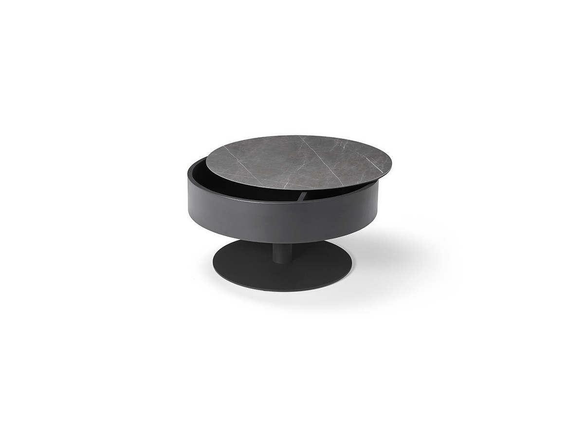 Circle - Table basse ronde avec coffre de rangement 