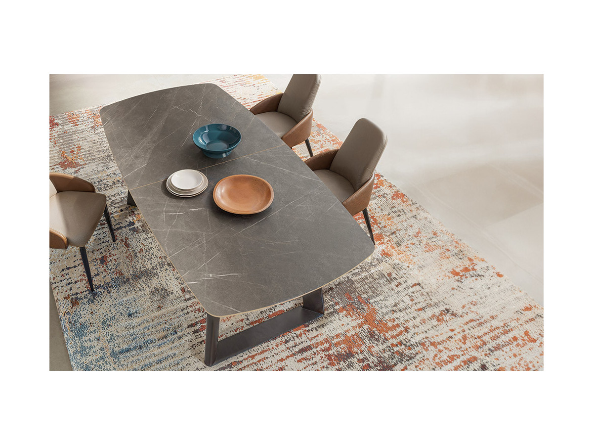 Elos - Table plateau chêne extensible 