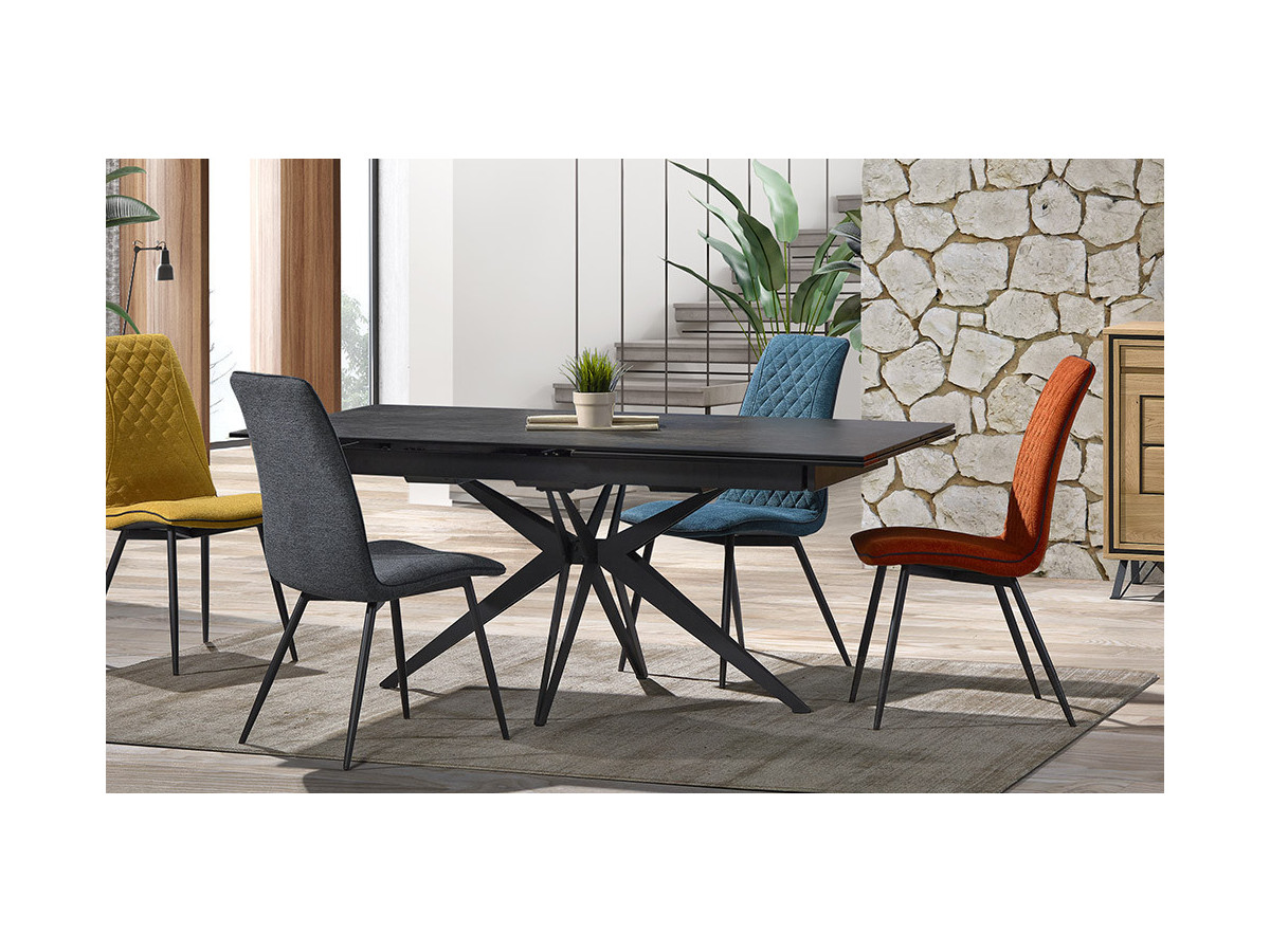 Lagon - Table de séjour plateau céramique extensible 