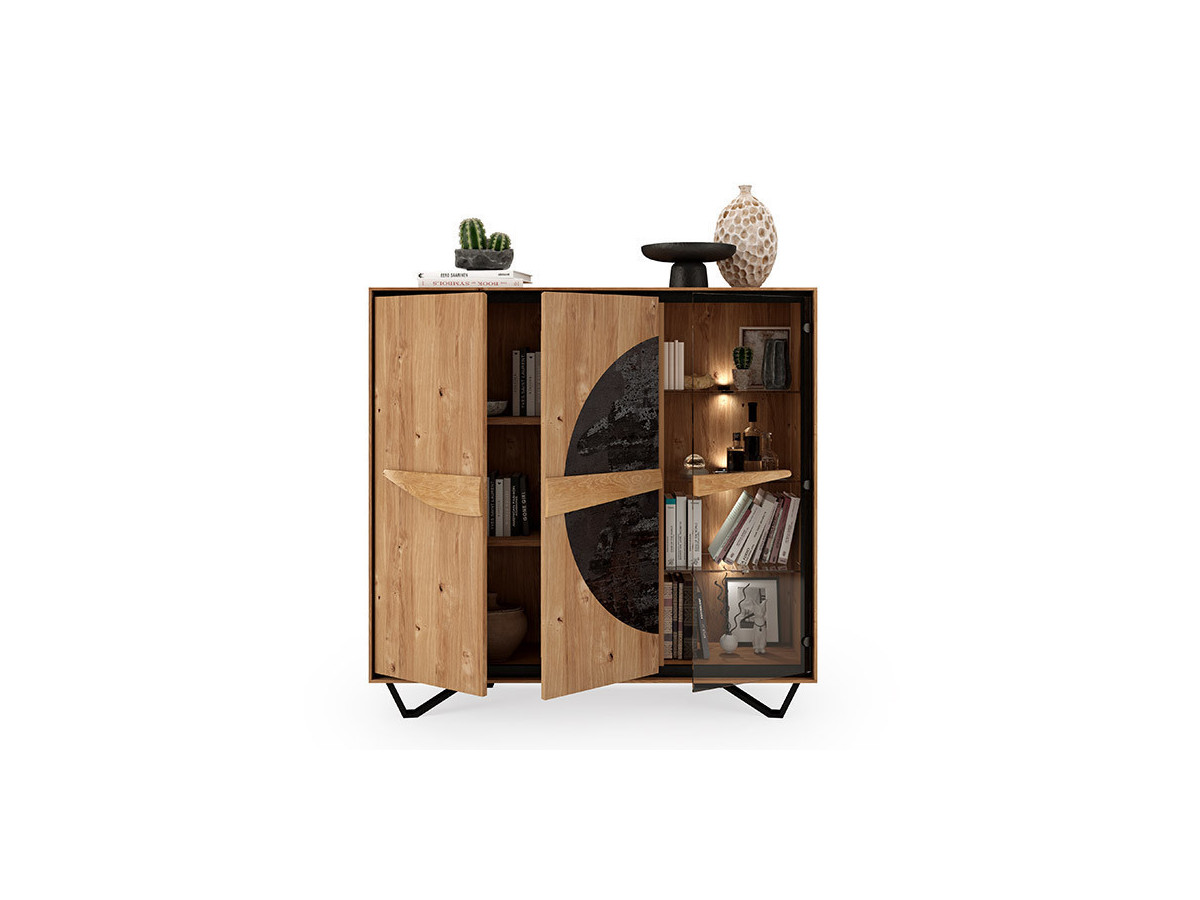 Escale - Vitrine 3 portes avec éclairage  