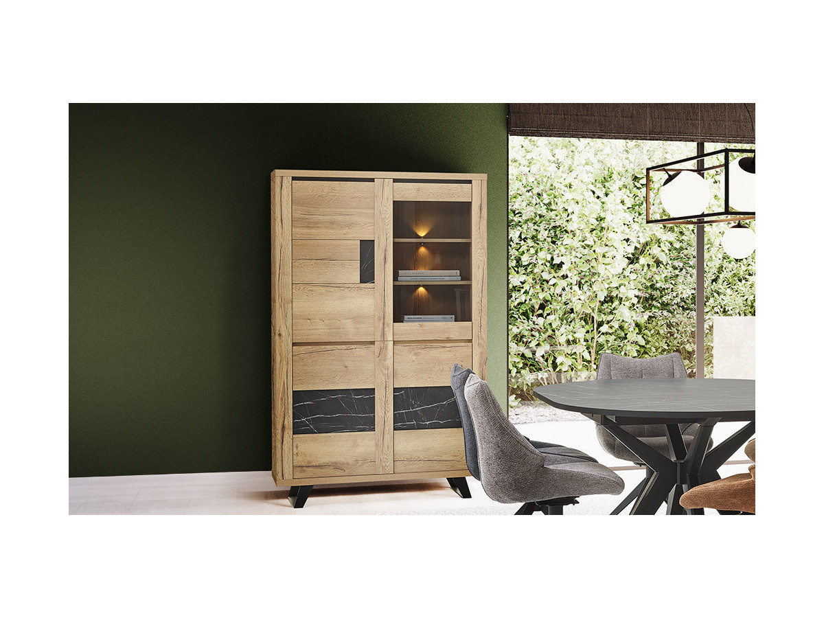 Clémentine - Vitrine 2 portes avec éclairage  