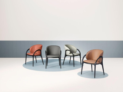 VISION - Chaise fixe pied bois
