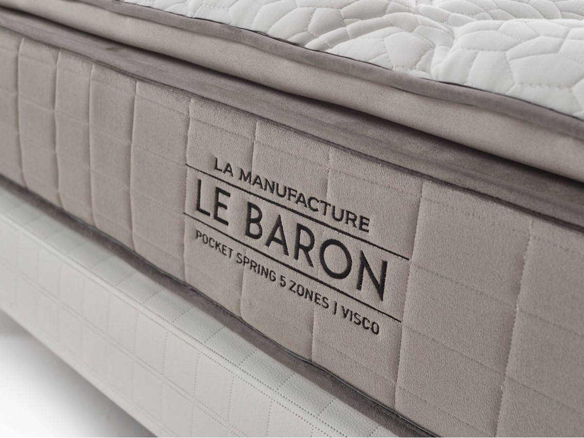 LE BARON - Matelas de haute literie âme en ressorts ensachés 